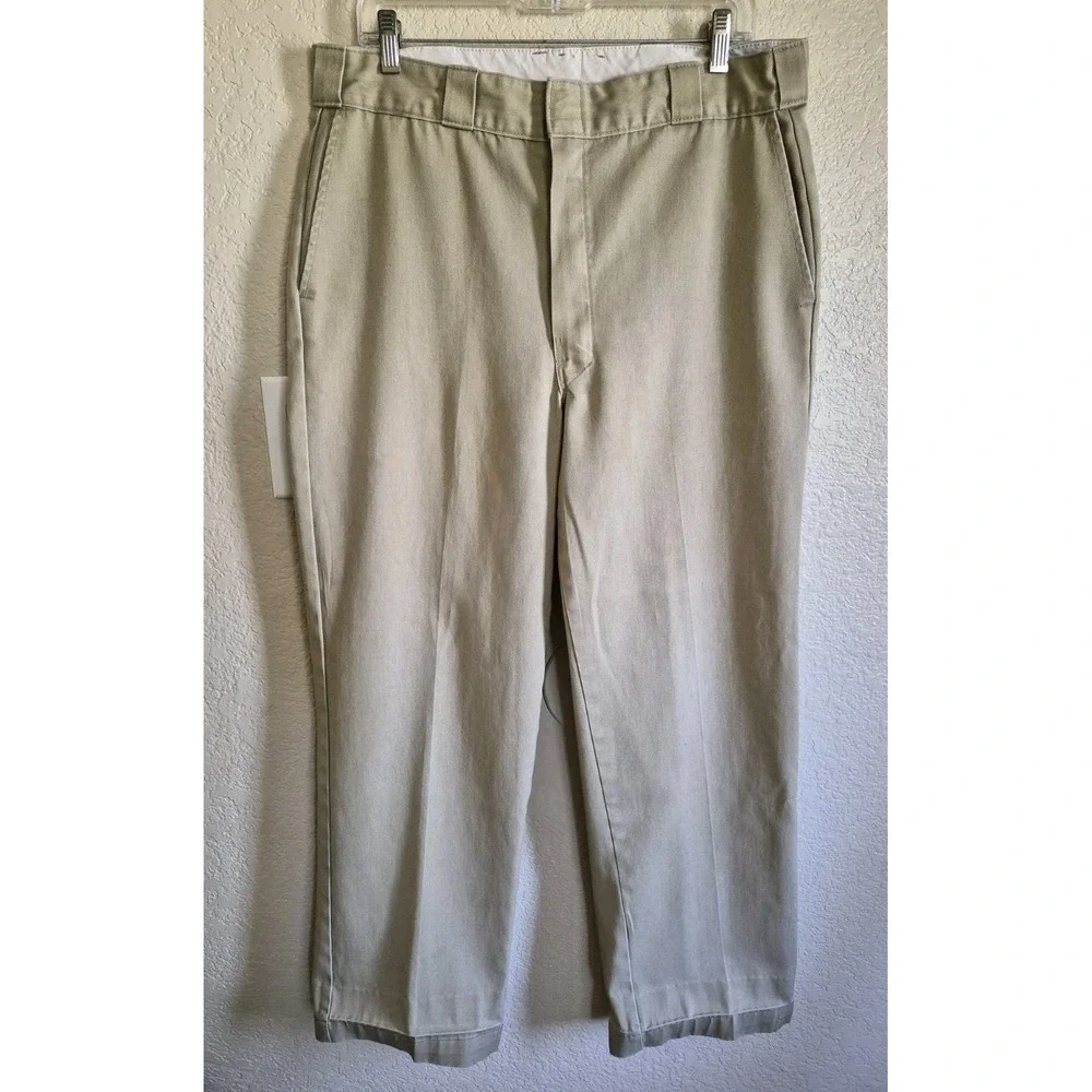 Vintage Dickies Pants 90s Tab Men's 36x30 Work 874 Original Fit Khaki Chinos